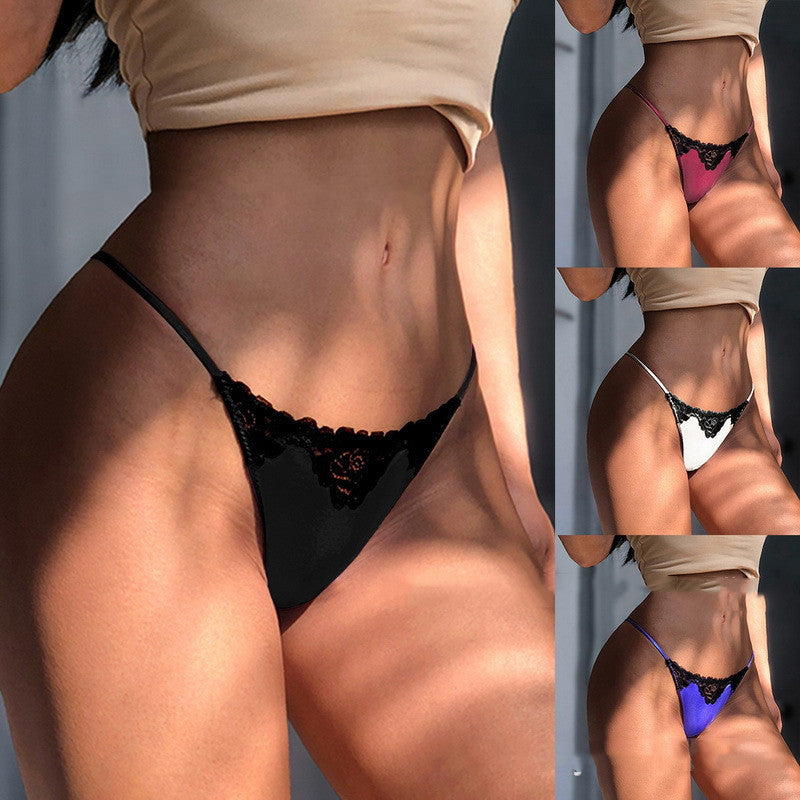 Women's Underwear Beautiful Buttocks Lace-up Sexy Lace Hollow
