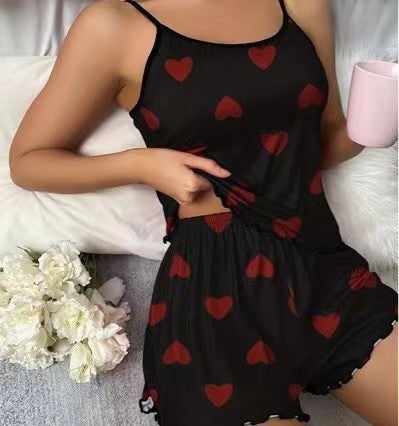 Love Women's Pajamas Two-piece Set Homewear With Braces