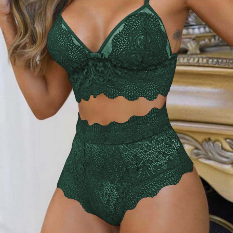 Women's Lace Trousers Sexy Temptation Three-point Suit