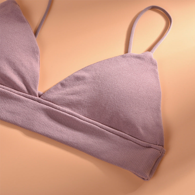 Seamless Triangle Cup Underwear Outer Chest Thin Beautiful Back