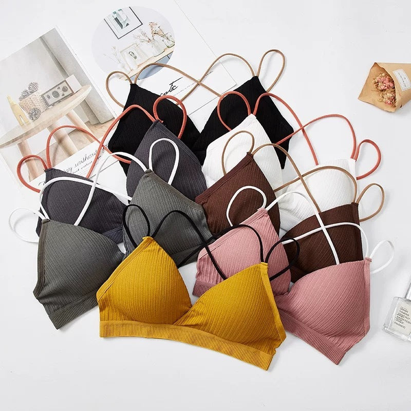 Gathered Tube Top Thin Girl Triangle Underwear