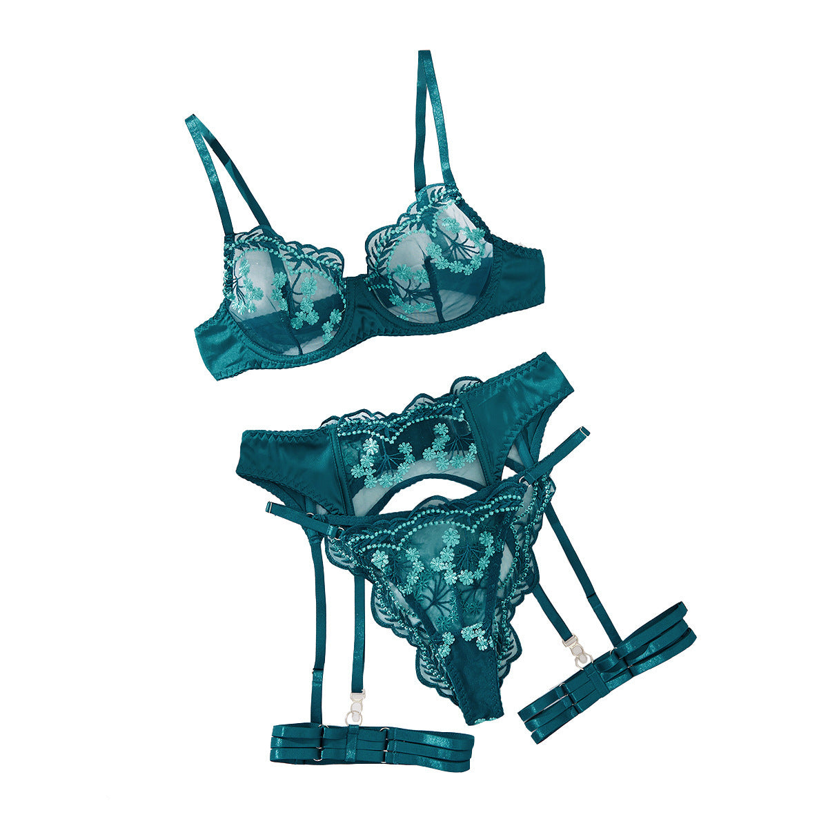 Embroidery Joint Shapewear Four-piece Set