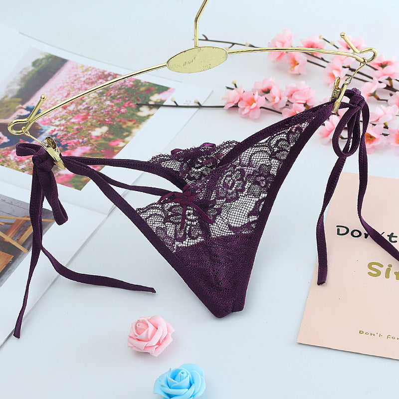Ladies Sexy Underwear Lace Super Transparent Sexy Low Waist