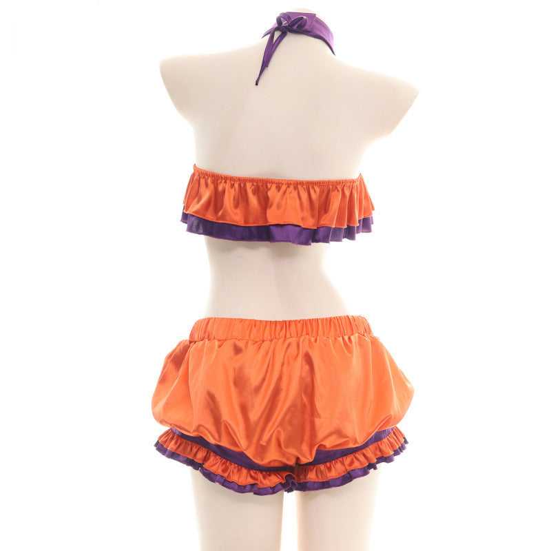 European And American Style Pumpkin Bikini Pajamas