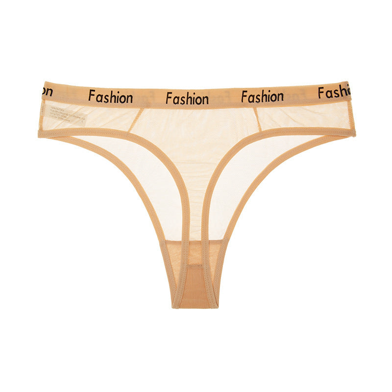Sexy Mesh Transparent Low Waist Sports Seamless Panties