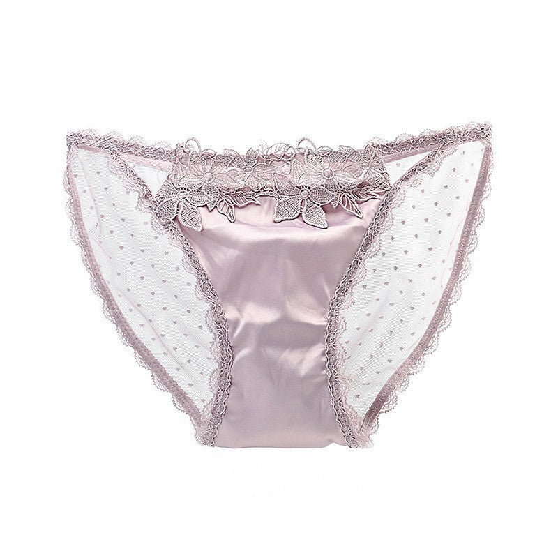 European And American Underwear Women's Mesh See-through Low Waist