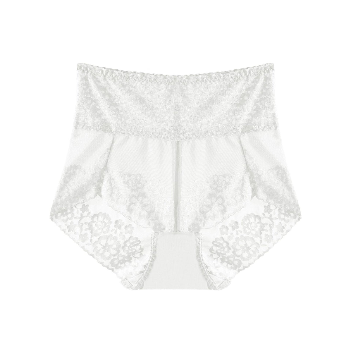 Women's Plus Size High Waist Belly Contracting Lace Underwear