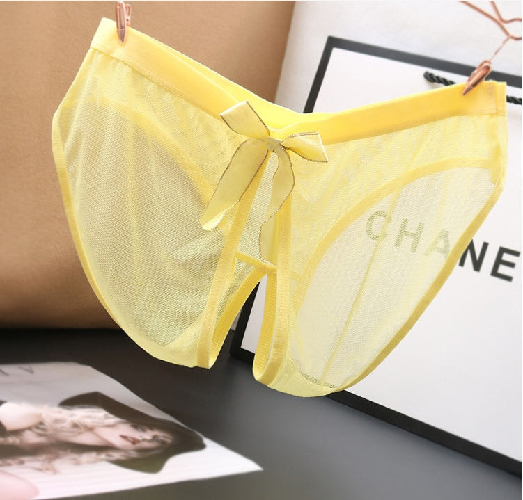 Sexy Transparent Ladies Low-rise Seamless Mesh Briefs