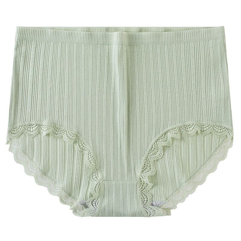 Women's High-waisted Panties Honeycomb Antibacterial Crotch Underwear Women's Cotton