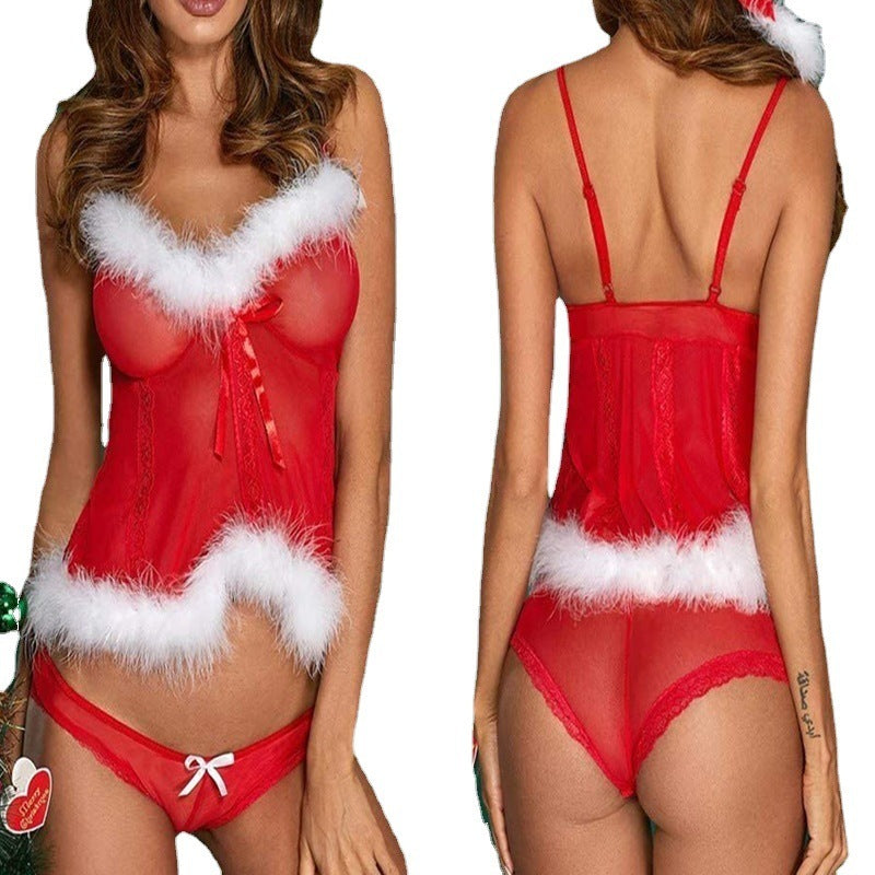 Women's Fashion Christmas Role Play Clothes Pajamas Suit