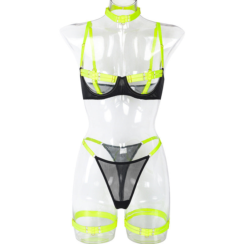 Two Color Stitching Straps Heavy Craft Underwear Four Piece Set