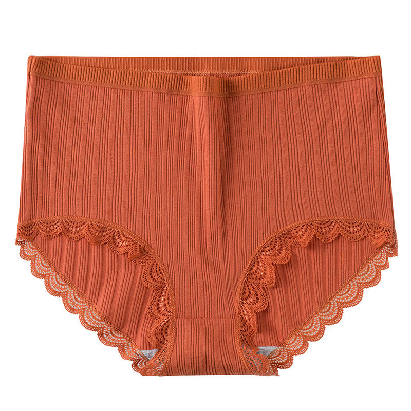 Women's High-waisted Panties Honeycomb Antibacterial Crotch Underwear Women's Cotton