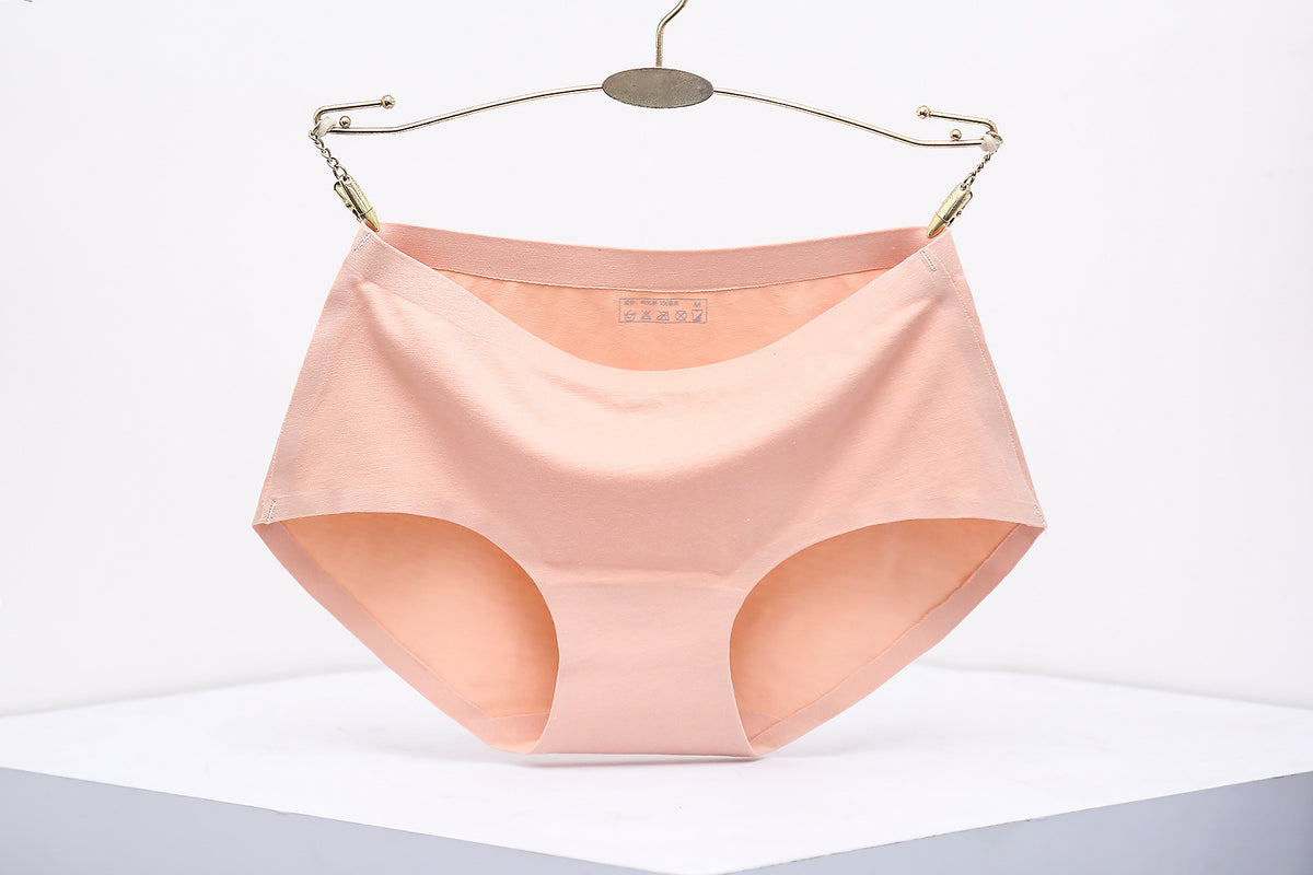 One Piece Seamless Women's Underwear Mid-waist Sexy Cotton Briefs