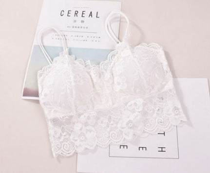 Lace wrapped chest tube top summer anti-light bra vest one-piece underwear beauty back bottom