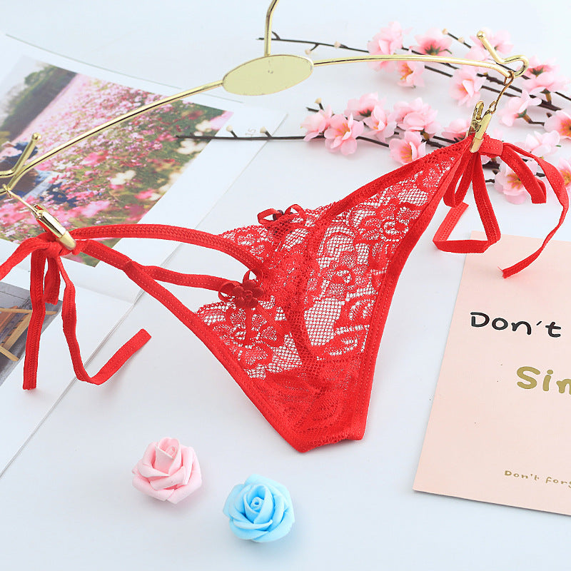 Ladies Sexy Underwear Lace Super Transparent Sexy Low Waist