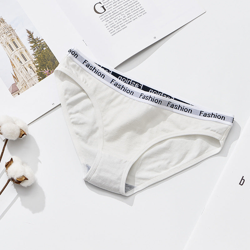 Letter Student Girl Cotton Briefs