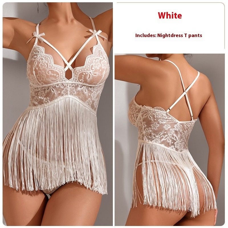 Fashion Lace Women's Sling Night Skirt Suit