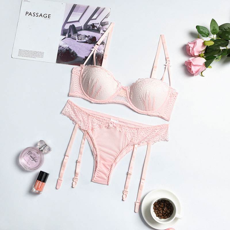 Lace Bra With Steel Ring Gathers The Breast Support Underwear