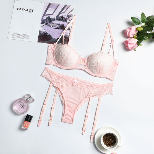 Lace Bra With Steel Ring Gathers The Breast Support Underwear