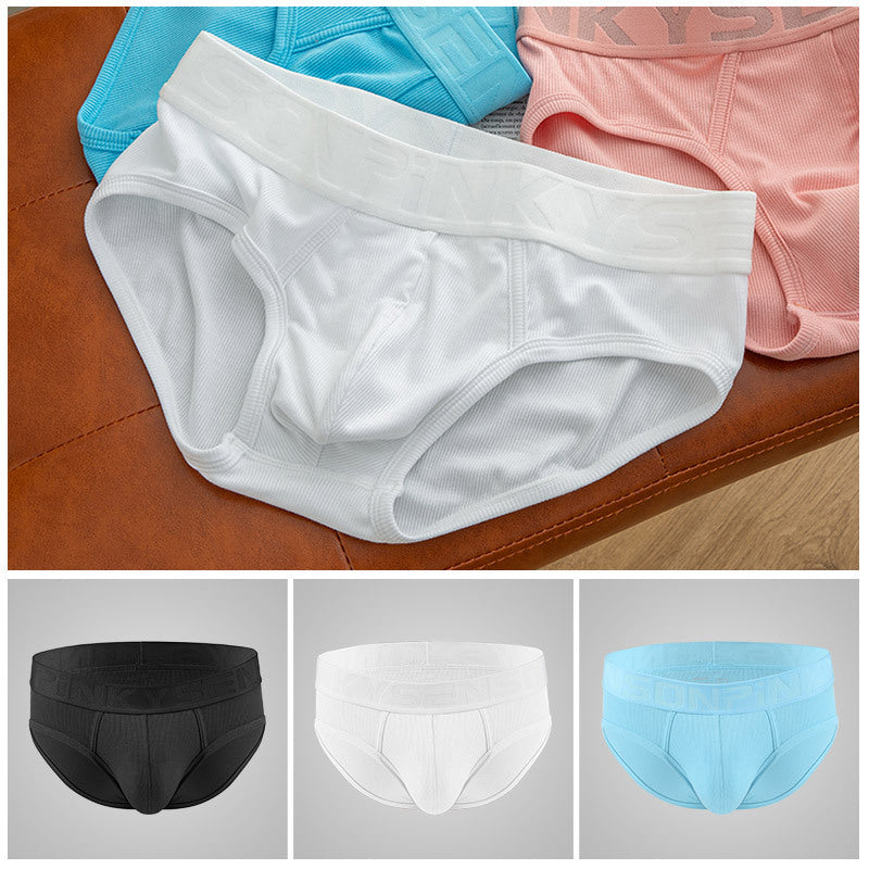 Men's Underwear Men's Mid-waist Modal Thread Underwear Briefs Breathable Anti-pinching Hip