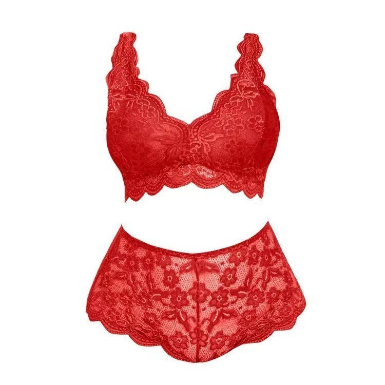 Lace Flower Suspender Shorts XL Set