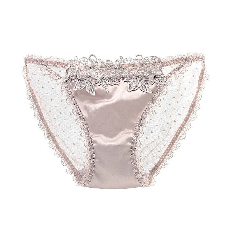 European And American Underwear Women's Mesh See-through Low Waist