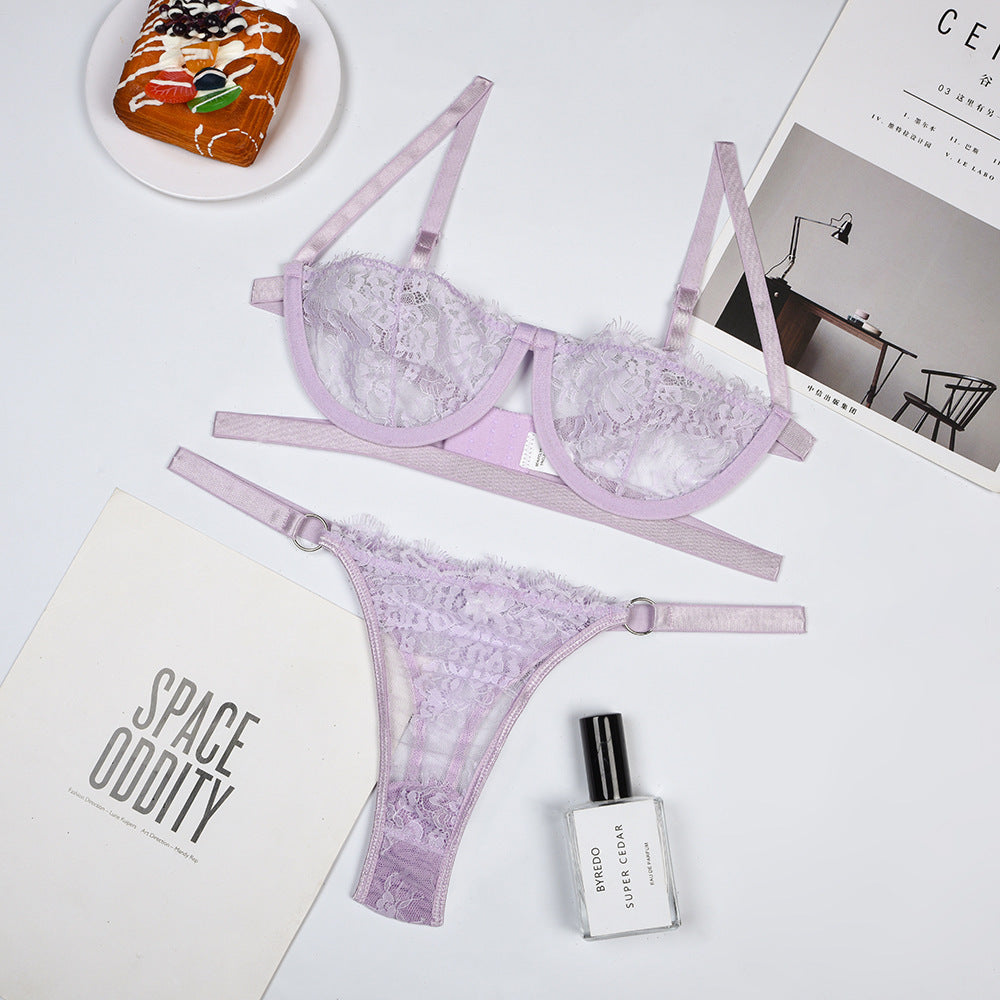 Underwire Lace Sexy Bra Wrap Underwear Set