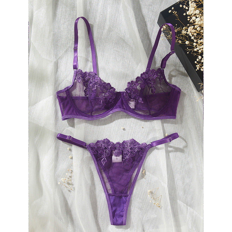 Women's Lace Suit Purple Bra