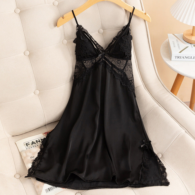 Women's Pajamas Summer Ice Silk Sling