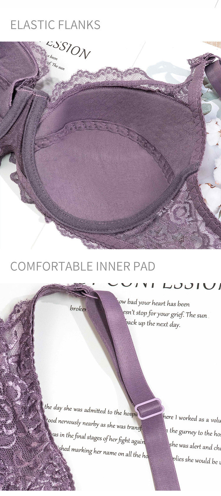 Lace CD Large Size Bra Underwear Gathered And Comfortable
