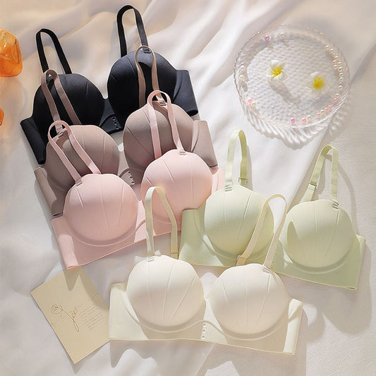 Glossy Shell Palm Cup Seamless Underwear For Women