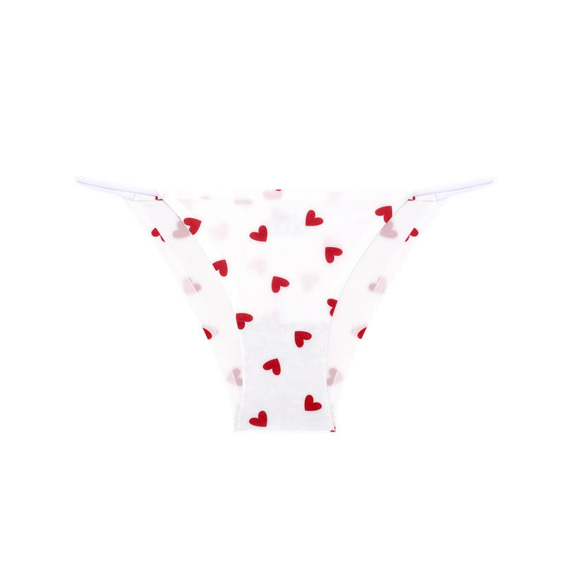 Women's Leopard Print Ice Silk Low Waist Briefs