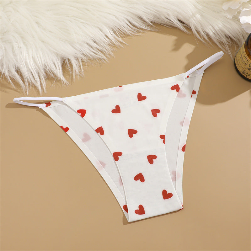 Women's Leopard Print Ice Silk Low Waist Briefs