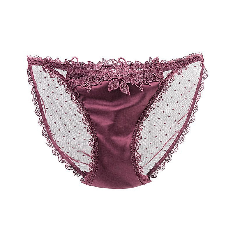 European And American Underwear Women's Mesh See-through Low Waist