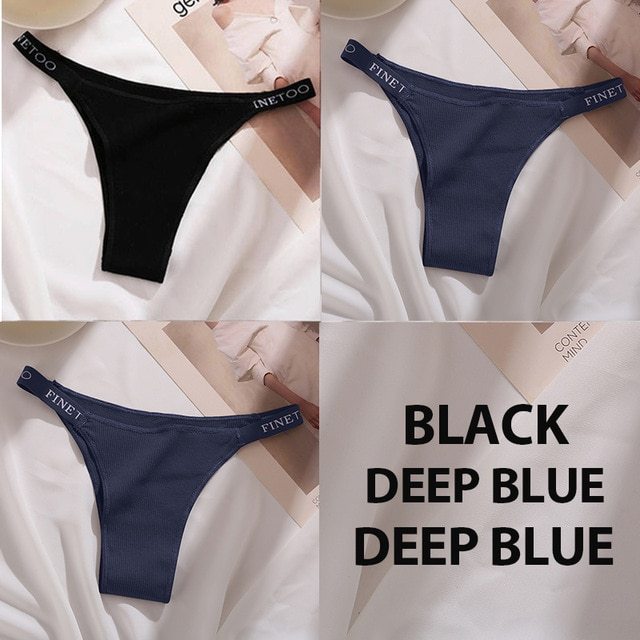 Women's high waist high slit cotton thong