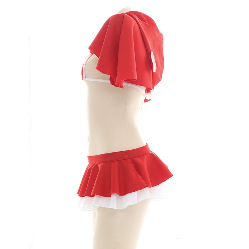 Red Uniform Cloak Suit Pajama Girl
