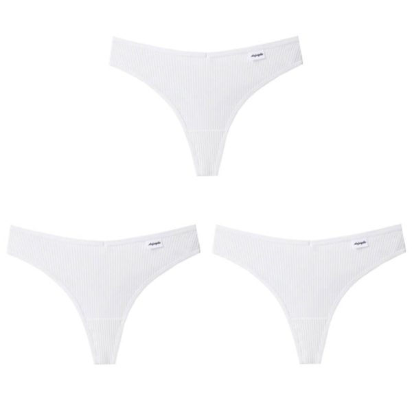 New Japanese Threaded Cotton Underwear Women's Breathable Low-waist  Seamless Cotton Girls Narrow-side Briefs Students