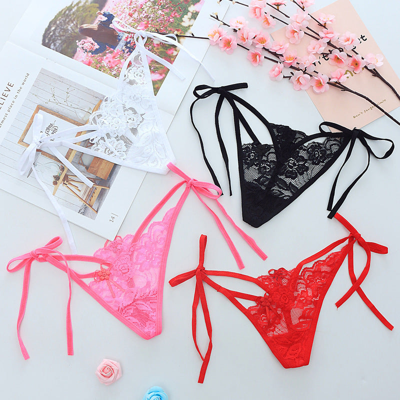 Ladies Sexy Underwear Lace Super Transparent Sexy Low Waist