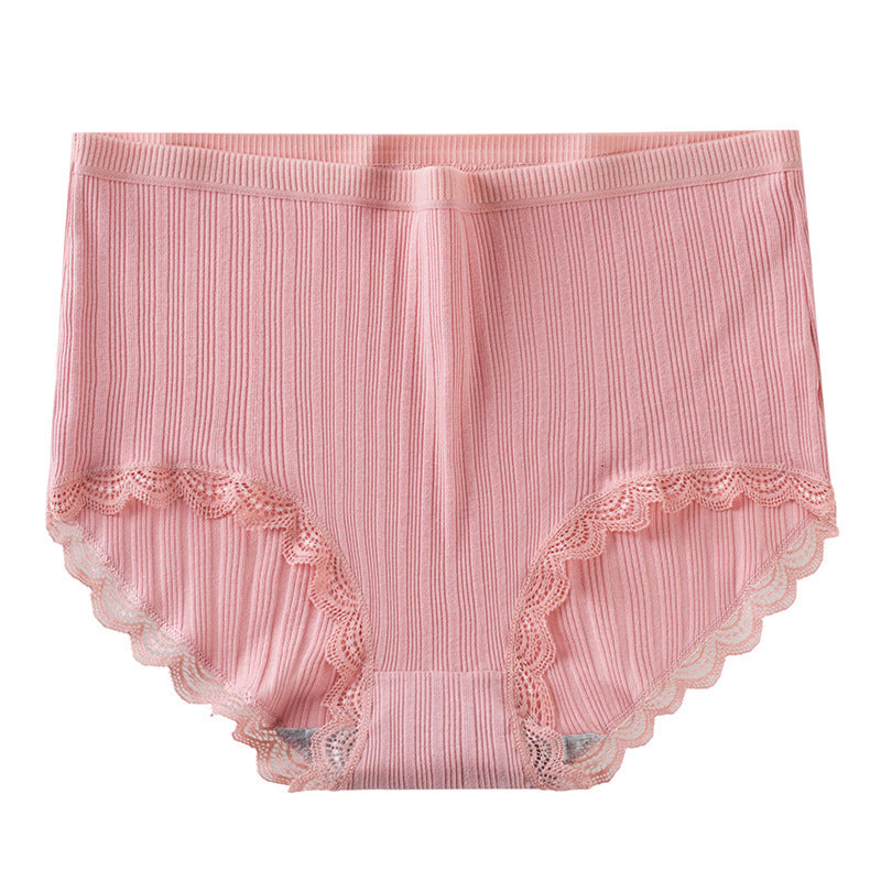 Women's High-waisted Panties Honeycomb Antibacterial Crotch Underwear Women's Cotton