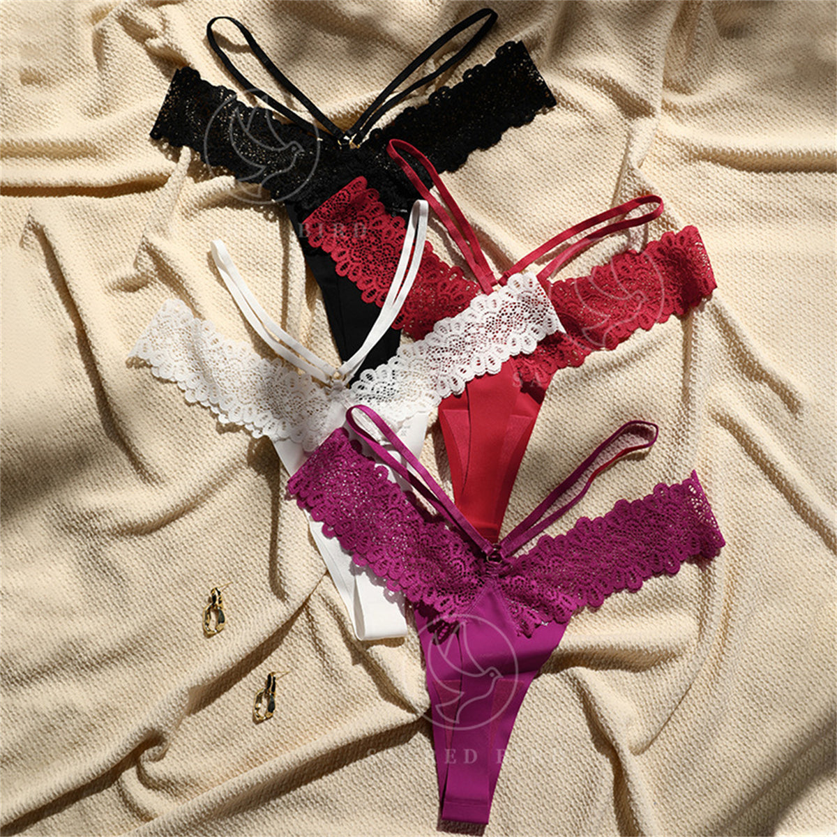 Lace Stitching Seamless Ice Silk Quick-drying Sports Underwear