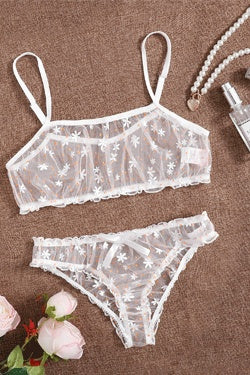 Underwear Suit Flocking Multi-color Mesh Seductive Sexy