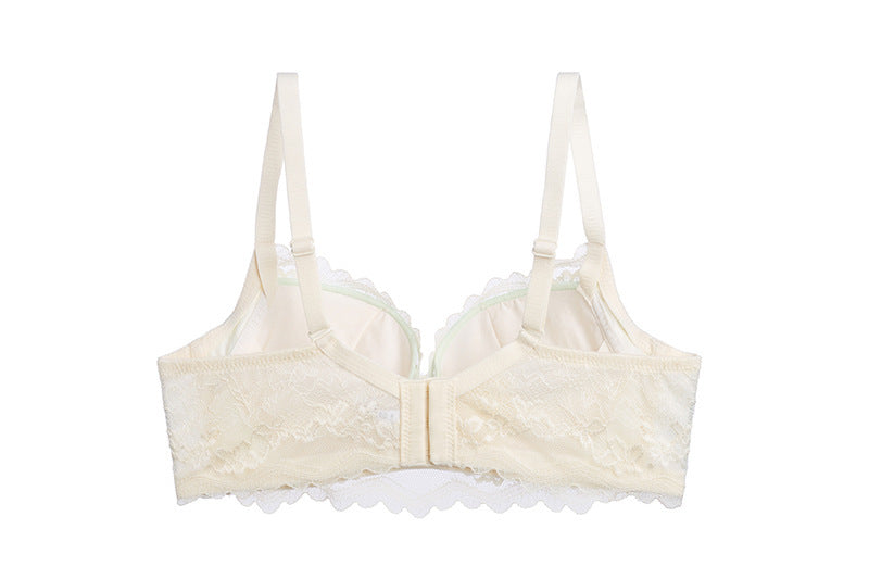 Lace Modal Silk Push Up Without Steel Ring Medium-weight Cup Bra
