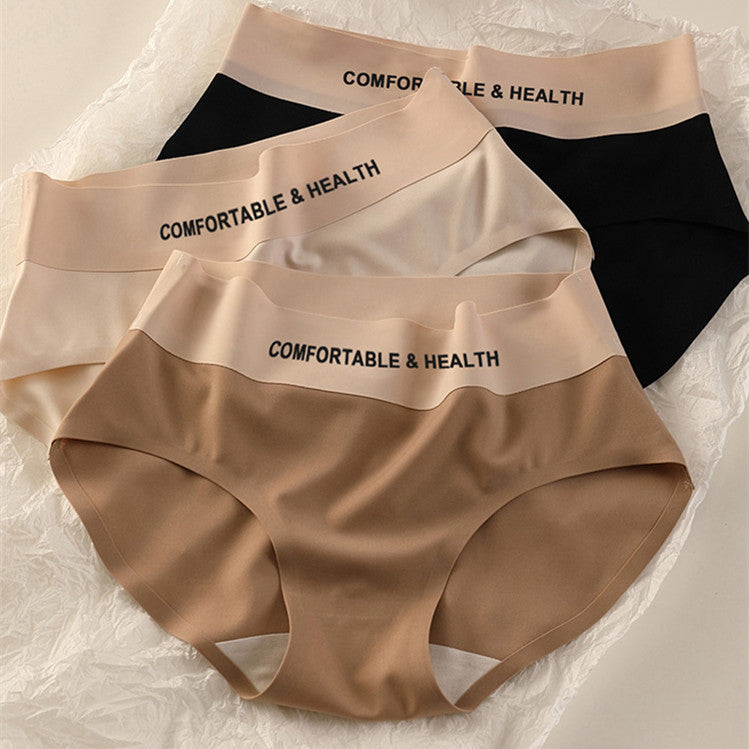 Seamless Underwear Women's High Waist Hip Lift Belly Contracting Girls' Sports Ice Silk Triangle Short