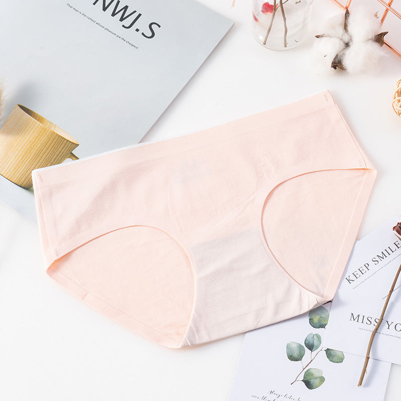 Mid Waist Girl Cotton Seamless Ladies Breathable Plus Size Triangle Shorts