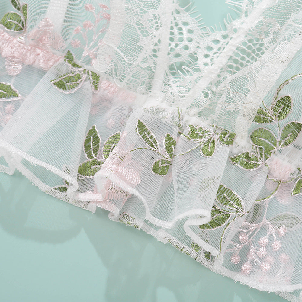 Mesh Carved Lace Split Bikini