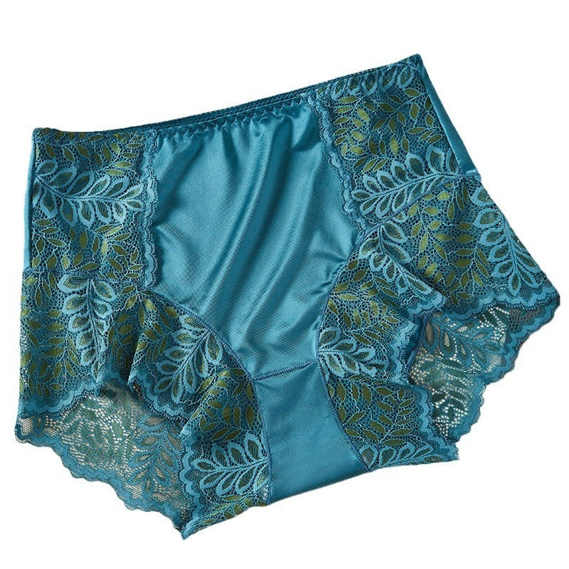 Lace Hollow Seamless Underwear Women's Antibacterial Breathable Cotton Crotch High Waist Hip Lift Briefs