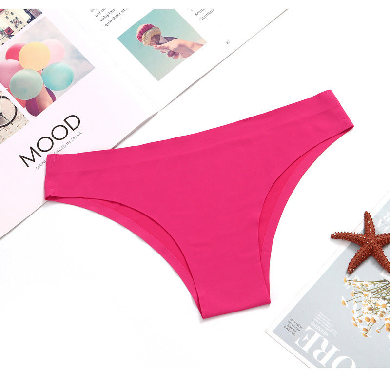 Pure Color Seamless Sexy Ladies Plus Size Briefs