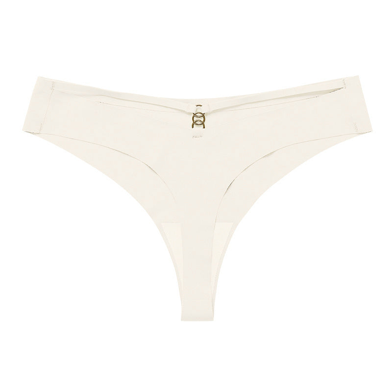 Seamless Ice Silk One-piece Sports Underwear T-string For Women