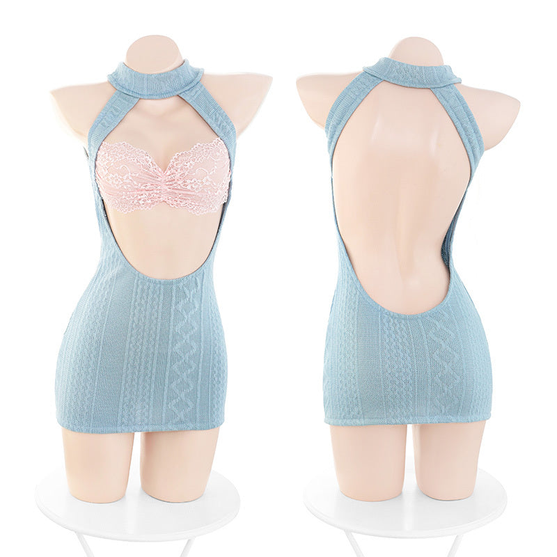 Lace Covered Chest Hollowed Out Backless Pure Desire To Suit Erotic Underwear Suit