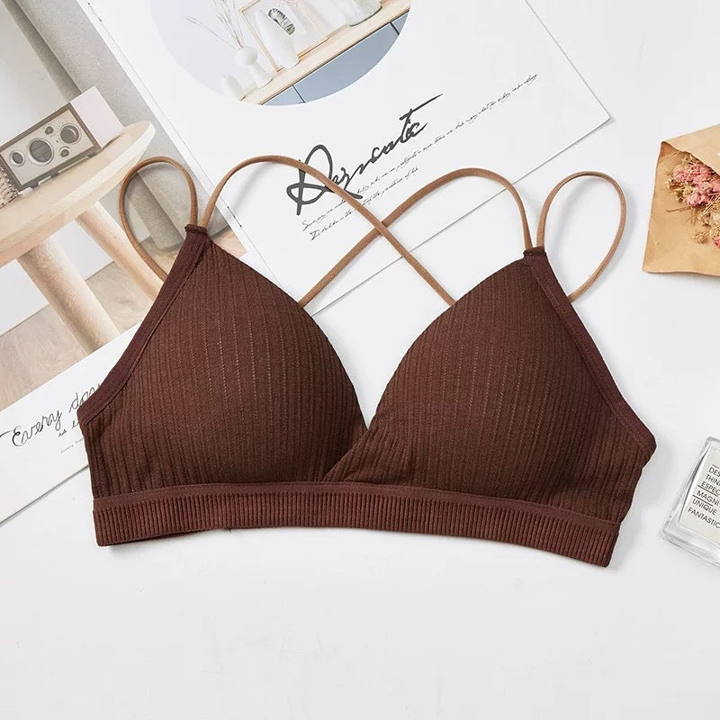 Gathered Tube Top Thin Girl Triangle Underwear
